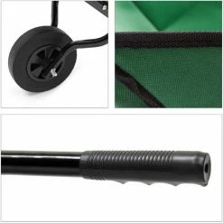 Relaxdays Brouette Pliable Pliante Outil De Jardinage H X L X P: 66 X 64 X 112 Cm Transport Pliant à Suspendre Mural Capacité 56 Litres Charge Maximale 30 Kilos, Vert -chariot de jardin Soldes 2024 10366731 5