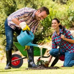 Relaxdays Roue De Brouette Caoutchouc 200 Kg, Roue De Rechange Avec Axe, Caoutchouc Essieu 4.80 4.00-8, Noir-rouge -chariot de jardin Soldes 2024 10368020 5