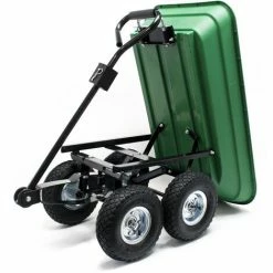 WILTEC Chariot De Jardin à Main Avec Benne Basculante Volume 125L Capacité 350Kg Remorque Brouette -chariot de jardin Soldes 2024 10553087 3