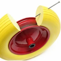 WILTEC Roue Complète 4.00-8 De Brouette En Polyuréthane Increvable Grandeur -chariot de jardin Soldes 2024 1077087 5