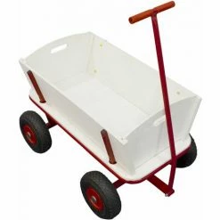 SUNNY Billy Chariot De Transport En Bois | Chariot Pour Enfants Rouge | Capacité 100 Kilos - Rouge -chariot de jardin Soldes 2024 11027476 4