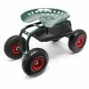 WILTEC Siège De Jardin Sur Larges Roues Charge 150kg Max. Chariot Coulissant Jardinage Repose-genoux Outil
