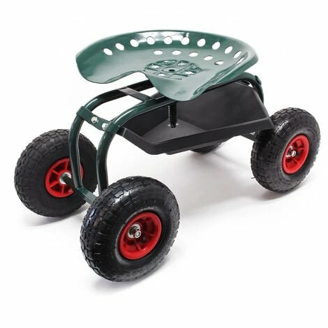 WILTEC Siège De Jardin Sur Larges Roues Charge 150kg Max. Chariot Coulissant Jardinage Repose-genoux Outil 1 WILTEC Siège De Jardin Sur Larges Roues Charge 150kg Max. Chariot Coulissant Jardinage Repose-genoux Outil