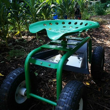 WILTEC Siège De Jardin Sur Larges Roues Charge 150kg Max. Chariot Coulissant Jardinage Repose-genoux Outil 2 WILTEC Siège De Jardin Sur Larges Roues Charge 150kg Max. Chariot Coulissant Jardinage Repose-genoux Outil – Image 2