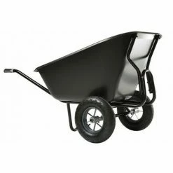 Brouette HAEMMERLIN EXPERT TWIN EXCELLIUM 300L Polypro Roues Gonflées Noire - 306060001-- - Noir