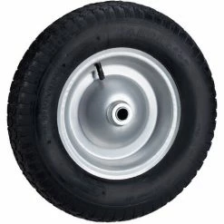 Relaxdays Roue De Brouette Caoutchouc 200 Kg, Roue De Rechange, Caoutchouc Essieu 4.80 4.00-8, Noir