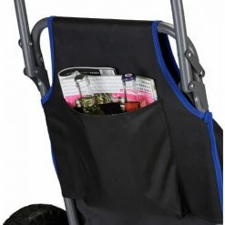 Relaxdays Chariot De Plage Pliant, Chaise De Plage Auvent Roulettes Caoutchouc Transport Transat De Plage 100 Kg, Noir -chariot de jardin Soldes 2024 12953032 4