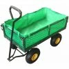 Varan Motors - TC1840A-2 Chariot De Jardin, Remorque à Main, Avec Bâche, Cotés Amovibles, Max 200Kg - Vert