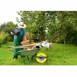 ECD GERMANY 4x Roue Complète Brouette PU 4.80 4.00-8 Ø 390 Mm Caoutchouc Increvable Avec Axe -chariot de jardin Soldes 2024 16030599 5