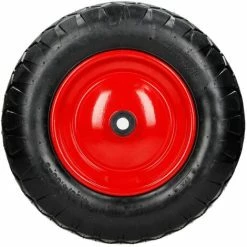 ECD GERMANY 4x 15" Roue De Brouette Pneumatique 4.80 / 4.00-8 Axe Inclus Ø 390 Mm Gonflable -chariot de jardin Soldes 2024 16031930 3