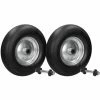 ECD GERMANY 2x 15" Roue Brouette PU Caoutchouc Plein 4.80 4.00-8 Ø 390mm Avec Axe Increvable