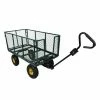 WILTEC Chariot Transport XXL 550kg Pliable Bâche Amovible Pneus Robustes Grille De Rangement Diable Jardin