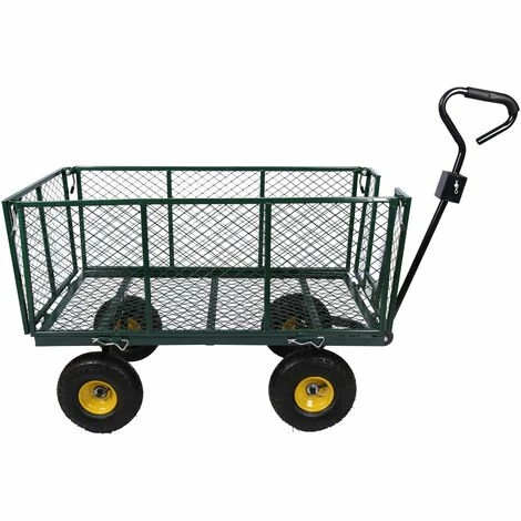 WILTEC Chariot Transport XXL 550kg Pliable Bâche Amovible Pneus Robustes Grille De Rangement Diable Jardin 5 WILTEC Chariot Transport XXL 550kg Pliable Bâche Amovible Pneus Robustes Grille De Rangement Diable Jardin – Image 5