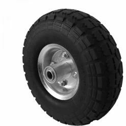 Roue Increvable Pour Chariot 26 X 8.5 Cm, Axe 16 Mm - Noir - Linxor - Noir