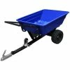 T-MECH Remorque ATV Chariot Jardin Chargement Puissant Tracteur Roues Tout-Terrain Ferme 295kg - Bleu