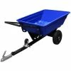 T-MECH Remorque ATV Jardin Transportation Inclinable Quad Ferme Puissant Tracteur Chargement Utilité Chariot Roues Pneumatiques - Bleu