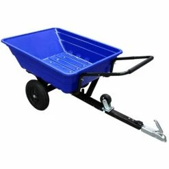 T-MECH Remorque ATV Jardin Transportation Inclinable Quad Ferme Puissant Tracteur Chargement Utilité Chariot Roues Pneumatiques - Bleu -chariot de jardin Soldes 2024 17910148 3