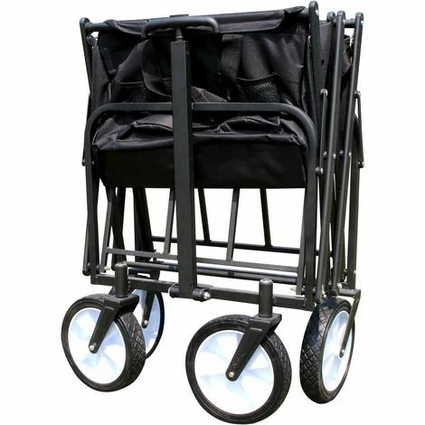 HABITAT ET JARDIN Chariot De Jardin Pliable "Auguste" - Noir 2 HABITAT ET JARDIN Chariot De Jardin Pliable "Auguste" - Noir – Image 2