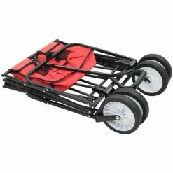 YOUTHUP Chariot à Main Pliable Pour Jardin , Voyage Acier Rouge - Rouge -chariot de jardin Soldes 2024 20655190 3