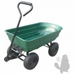 G�N�RIQUE Chariot Benne De Jardin à 4 Roues à Tirer