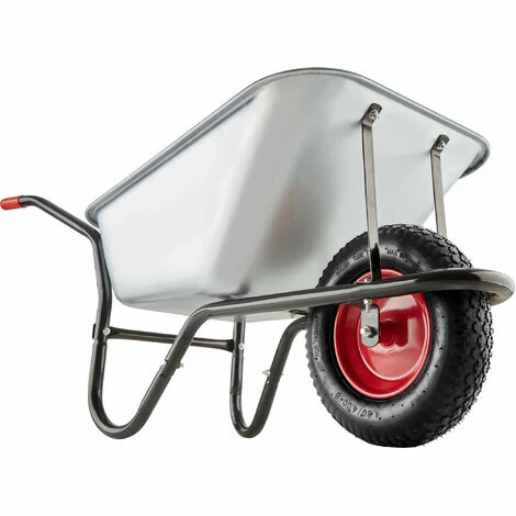 TECTAKE Brouette De Jardin Oskar - Chariot De Jardin, Brouette, Chariot D'extérieur - Argent 2 TECTAKE Brouette De Jardin Oskar - Chariot De Jardin, Brouette, Chariot D'extérieur - Argent – Image 2
