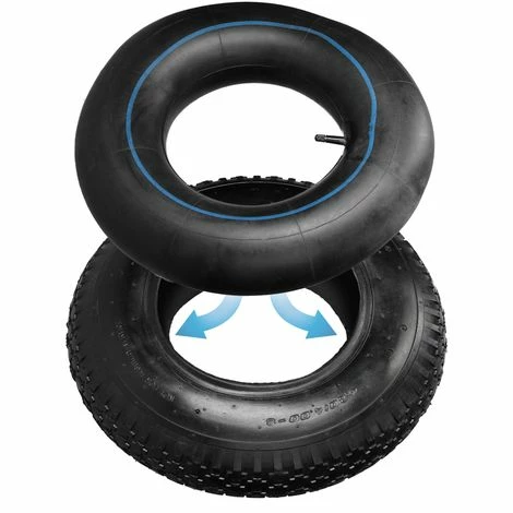 ECD GERMANY Pneu Avec Chambre Roue Brouette à Air 4 BAR Caoutchouc/rubber Noir 4.80/4.00-8 2 ECD GERMANY Pneu Avec Chambre Roue Brouette à Air 4 BAR Caoutchouc/rubber Noir 4.80/4.00-8 – Image 2