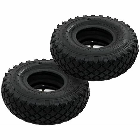 Topdeal 2 Pneus 2 Chambres à Air 3.00-4 260x85 Pour Roue De Diable 2 Topdeal 2 Pneus 2 Chambres à Air 3.00-4 260x85 Pour Roue De Diable – Image 2