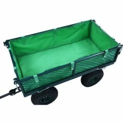 Topdeal Bache De Chariot De Jardin Vert Tissu -chariot de jardin Soldes 2024 22994692 3