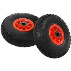 ASUPERMALL Roue De Diable 2 Pcs PU Solide 3.00-4 (260 X 85 Mm) -chariot de jardin Soldes 2024 23636627 3