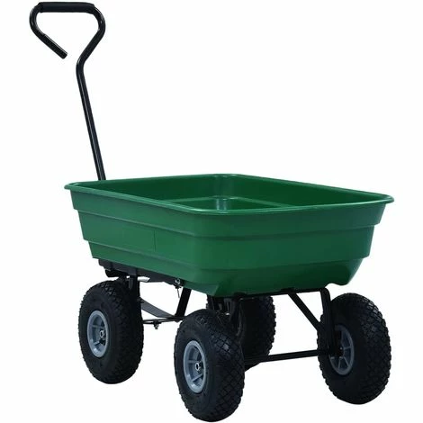 Topdeal Chariot à Main De Jardin 300 Kg 75 L Vert 2 Topdeal Chariot à Main De Jardin 300 Kg 75 L Vert – Image 2
