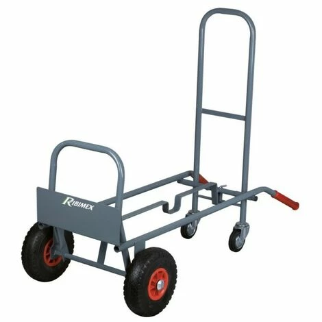 RIBIMEX Chariot Diable 2 Positions, Bavette Fixe Et Rabattable, 4 Roues, 250 Kgs 1 RIBIMEX Chariot Diable 2 Positions, Bavette Fixe Et Rabattable, 4 Roues, 250 Kgs