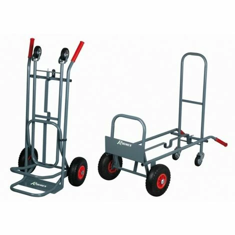 RIBIMEX Chariot Diable 2 Positions, Bavette Fixe Et Rabattable, 4 Roues, 250 Kgs 2 RIBIMEX Chariot Diable 2 Positions, Bavette Fixe Et Rabattable, 4 Roues, 250 Kgs – Image 2