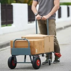 RIBIMEX Chariot Diable 2 Positions, Bavette Fixe Et Rabattable, 4 Roues, 250 Kgs 7 RIBIMEX Chariot Diable 2 Positions, Bavette Fixe Et Rabattable, 4 Roues, 250 Kgs -chariot de jardin Soldes 2024 24120366 4