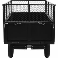 YOUTHUP Remorque Basculante Pour Tracteur De Pelouse Charge De 300 Kg - Noir -chariot de jardin Soldes 2024 24520752 4