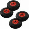 Hommoo Roue De Diable 4 Pcs Caoutchouc 3.00-4 (260 X 85 Mm) HDV04983
