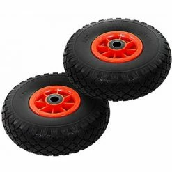 Hommoo Roue De Diable 2 Pcs PU Solide 3.00-4 (260 X 85 Mm) HDV04984