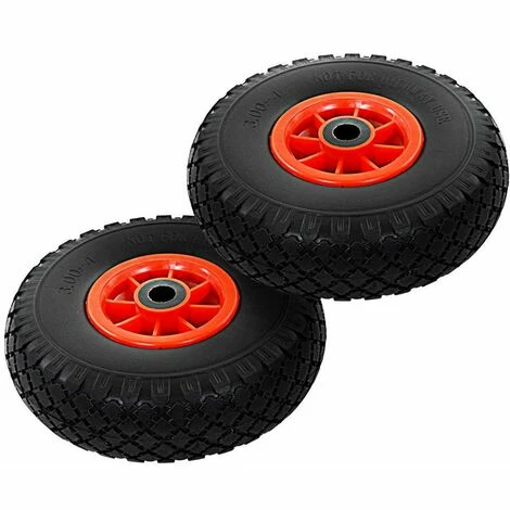 Hommoo Roue De Diable 2 Pcs PU Solide 3.00-4 (260 X 85 Mm) HDV04984 1 Hommoo Roue De Diable 2 Pcs PU Solide 3.00-4 (260 X 85 Mm) HDV04984