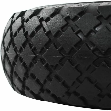 Hommoo Roue De Diable 2 Pcs PU Solide 3.00-4 (260 X 85 Mm) HDV04984 5 Hommoo Roue De Diable 2 Pcs PU Solide 3.00-4 (260 X 85 Mm) HDV04984 – Image 5