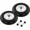 Hommoo Roue De Brouette Avec Axe 2 Pcs PU Solide 4.00-8 390 Mm HDV04992