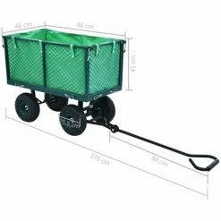Hommoo Chariot A Main De Jardin Vert 350 Kg HDV06514 -chariot de jardin Soldes 2024 25002805 5