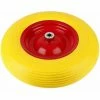 JEOBEST®Roue De Brouette - Anti-crevaison | 4,00-8 | Axe Compris | Roue De Secours Increvable Ø 39 Cm En Caoutchouc Plein - Jaune