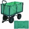 Hommoo Bache De Chariot De Jardin Vert Tissu HDV06523