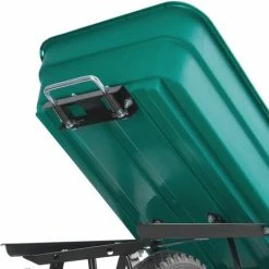 TECTAKE Chariot De Jardin à Main Cubbi 52L Capacité De Charge 120kg - Charrette à Main, Brouette 4 Roues, Remorque De Transport - Vert -chariot de jardin Soldes 2024 26767012 4