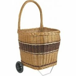 QEM Chariot à Bûches En Osier