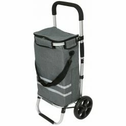 OOBEST 35L Chariot De Course - Poussette De Marché - Caddie à Roulettes - Cabas à Roues Pliable Avec Sac Isotherme Gris -chariot de jardin Soldes 2024 28358737 5