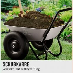 GARDEBRUK Brouette De Jardin 2 Roues 100 Litres Capacité De Charge 150 Kg Transport Jardinage Chantier -chariot de jardin Soldes 2024 29084624 3