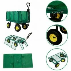 AREBOS Chariot De Transport | 550kg | Chariot De Jardin | Chariot à Outils -chariot de jardin Soldes 2024 29431523 3