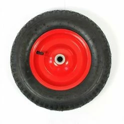 ESTEXO Roue De Secours De Brouette Jantes En Métal Pneu D'air 4,80 / 4.00-8 Ø400