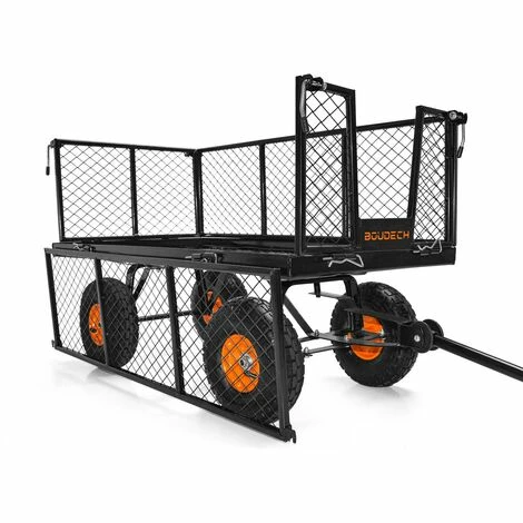 Boudech Chariot à Main Pour Outils De Jardin En Fer Avec Une Charge Max. De 550kg Avec Grille Supplémentaire 5 Boudech Chariot à Main Pour Outils De Jardin En Fer Avec Une Charge Max. De 550kg Avec Grille Supplémentaire – Image 5