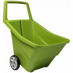 PROSPERPLAST Chariot De Jardin Sur Roues Capacité 95L Vert 79,9 X 59,3 X 72,4 Cm - Vert Olive